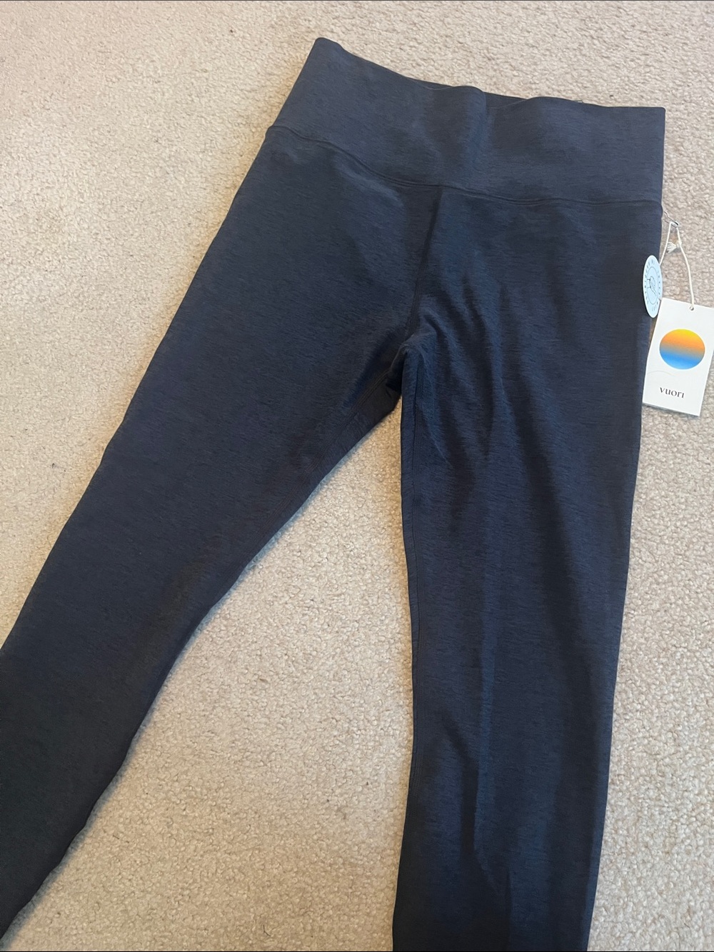 Vuori Women’s Midnight Heather Leggings - Black Heather